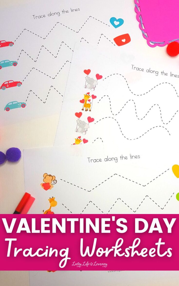 FEATURED-Valentines-Day-Tracing-Worksheets-735x1176 Free Printable Valentine Activity Pages