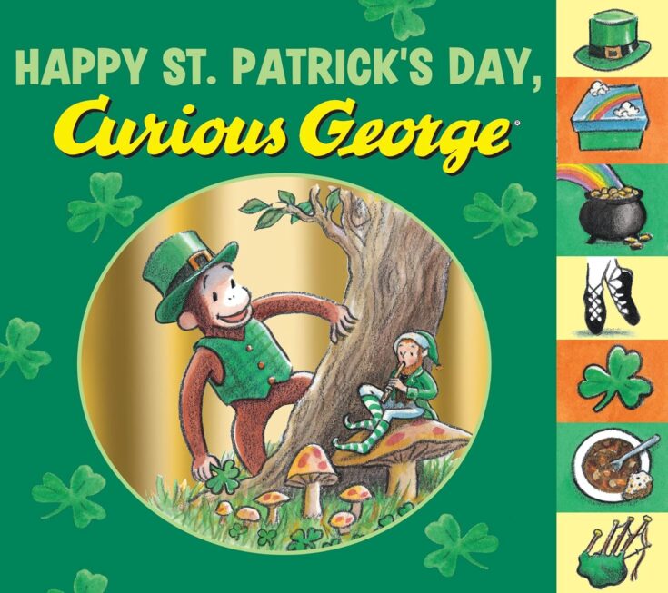 Happy-St.-Patricks-Day-Curious-George-735x653 Leprechaun Books for Toddlers