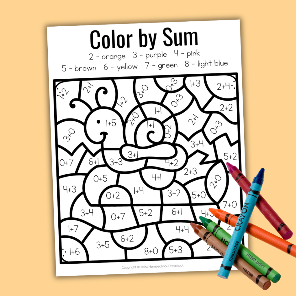 color-by-number-pages-1024x1024 Color by Sum Worksheets