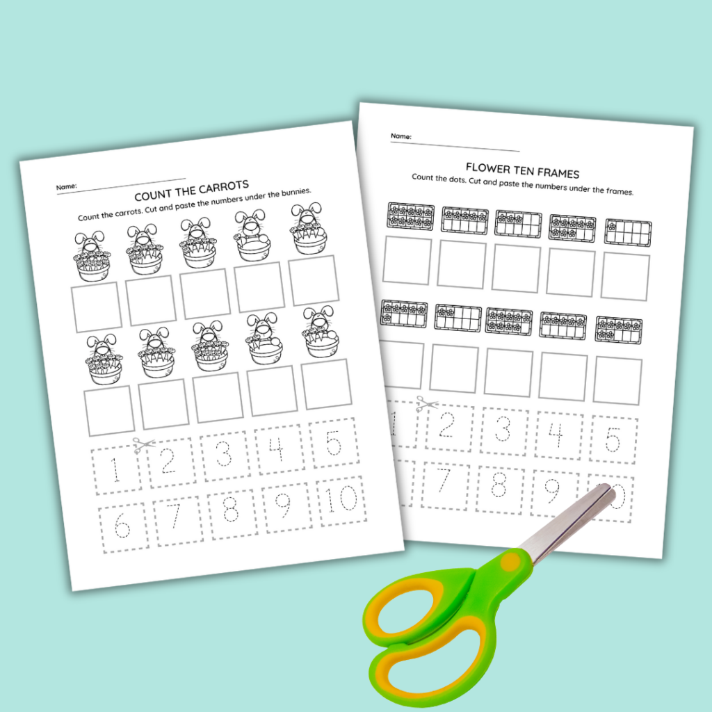 kindergarten-spring-activities-1024x1024 Cut and Paste Spring Worksheets