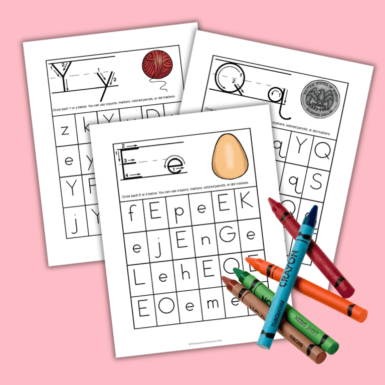 Free Printable Letter Recognition Worksheets for Preschoolers