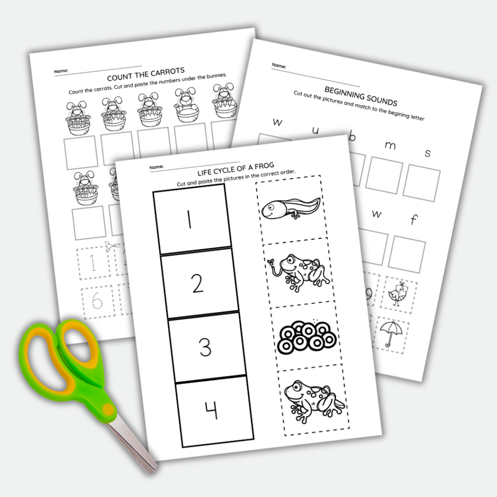spring-activities-kindergarten-1024x1024 Cut and Paste Spring Worksheets