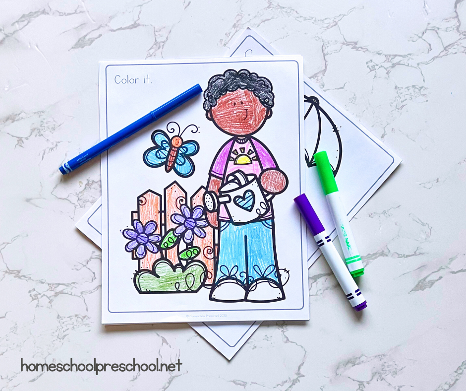 spring-printable Spring Coloring Pages for Toddlers
