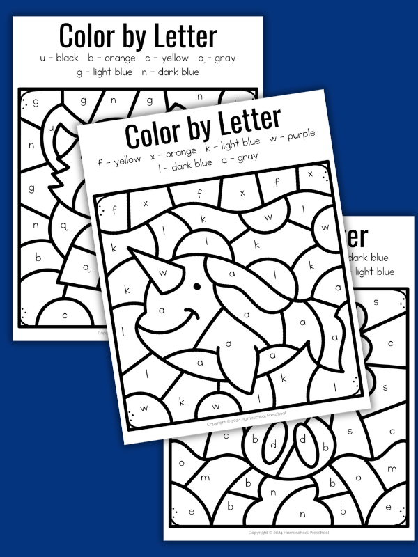Arctic Animals Color by Letter Printable