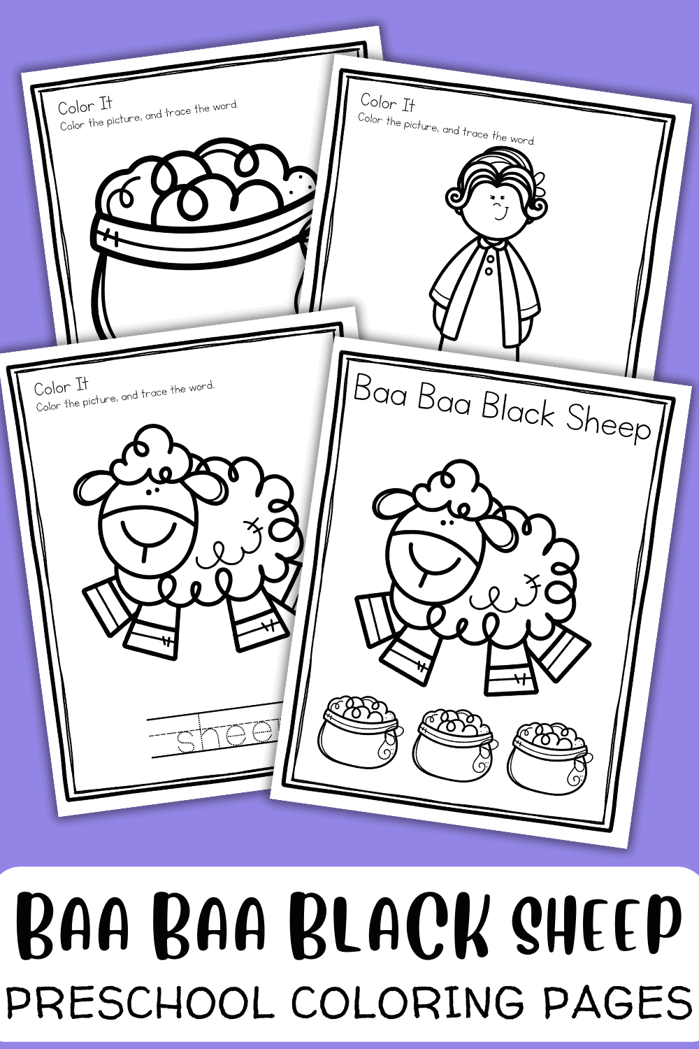Black Sheep Drawing For Kids