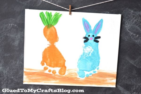 bunny_carrot_canvas_gluedtomycrafts Spring Footprint Crafts