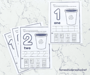 Earth Day Cut and Paste Math Activities