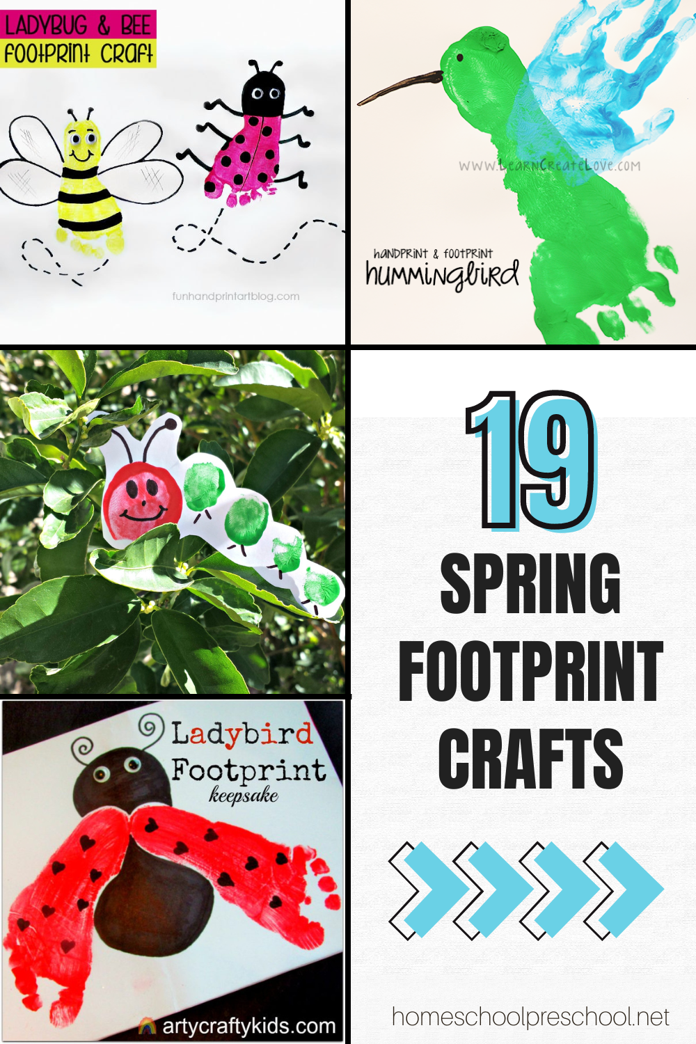 footprint-crafts-for-toddlers Spring Footprint Crafts