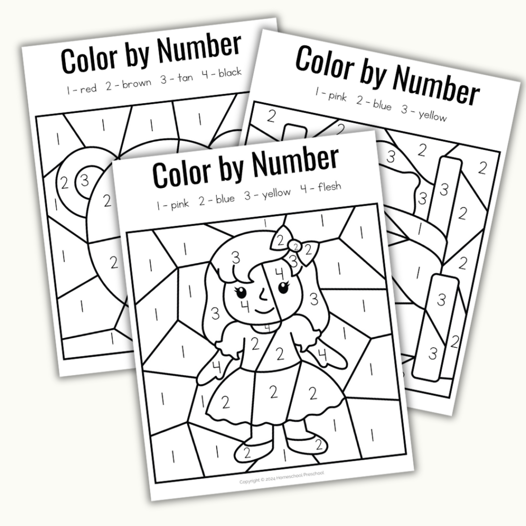 goldilocks-and-the-three-bears-printables-free-1024x1024 Easy Color by Number