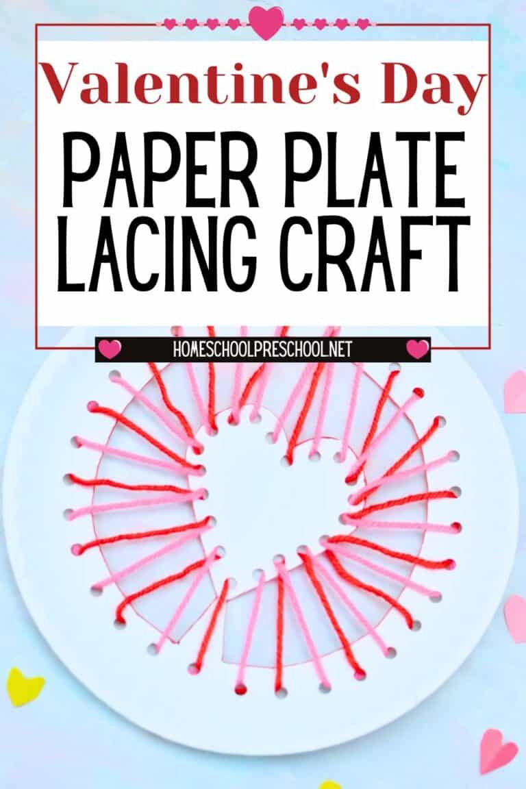 Valentine Paper Plate Craft for Kids (Easy Fine Motor Activity)