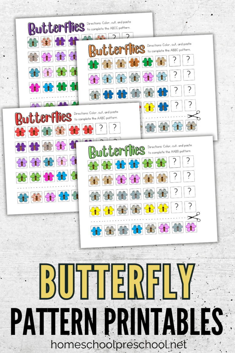 Free Butterfly Pattern Printable for Kids