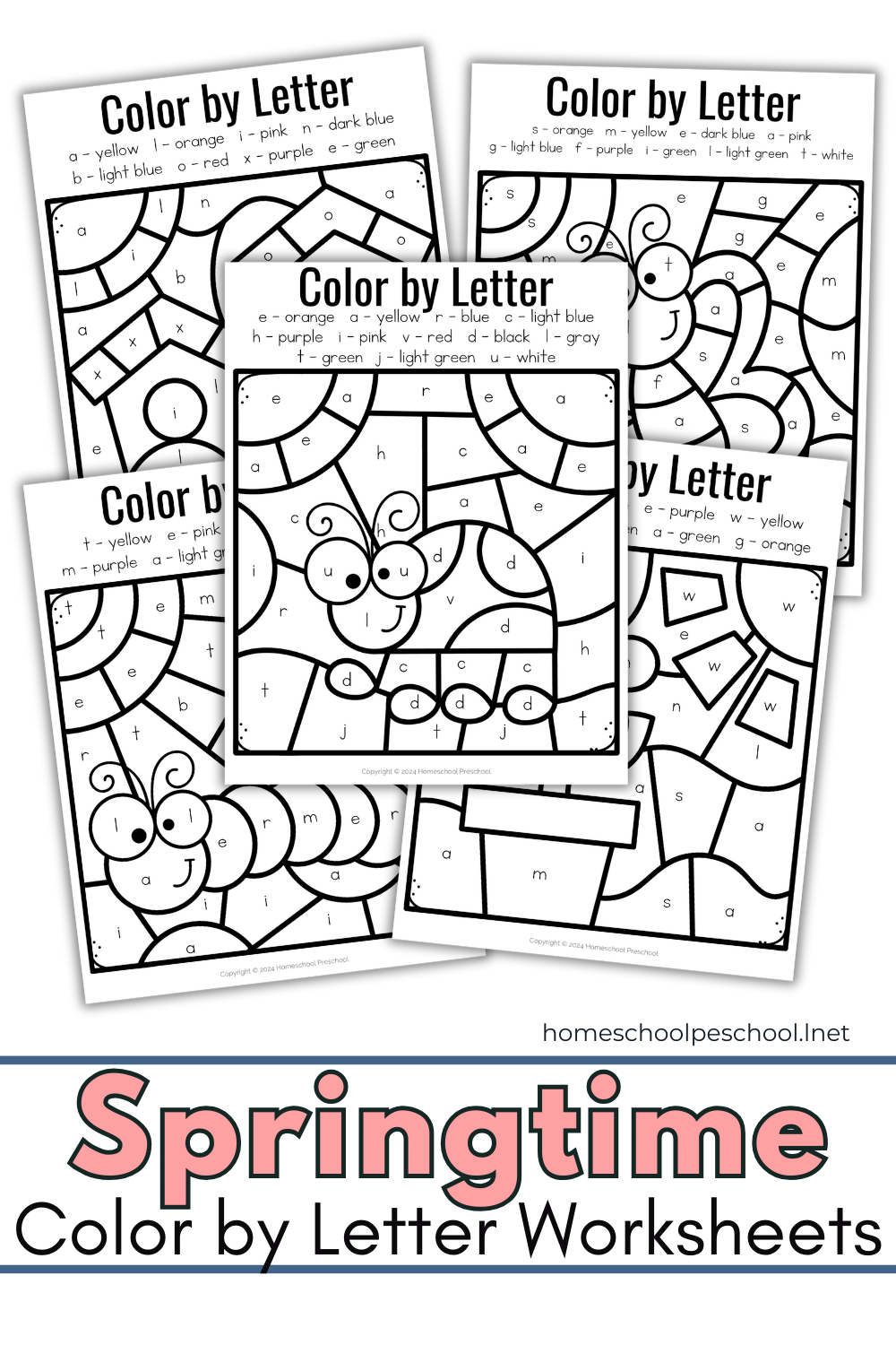 preschool-spring-activities Spring Color by Letter