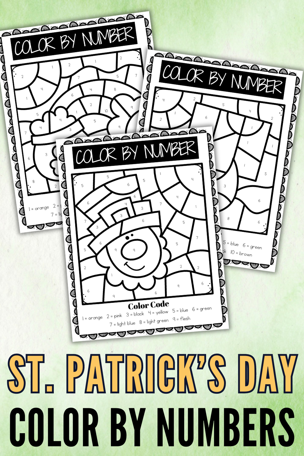 st-patricks-day-color-by-number St. Patrick's Day Color By Number