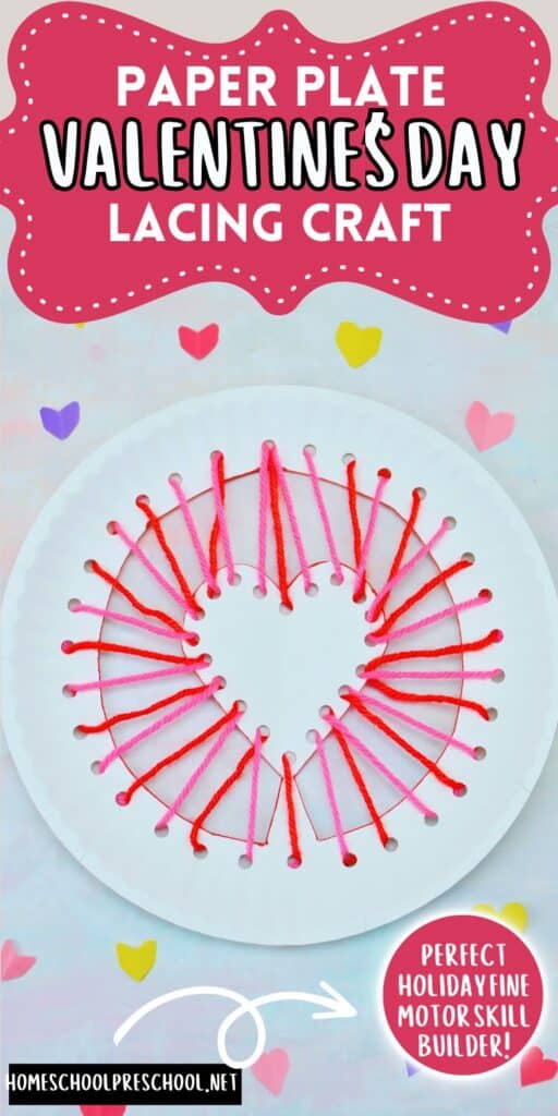 Valentine Paper Plate Craft for Kids (Easy Fine Motor Activity)