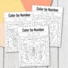 Print And Color: Butterfly Color By Number Pages