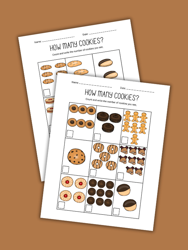Cookie Counting Worksheets