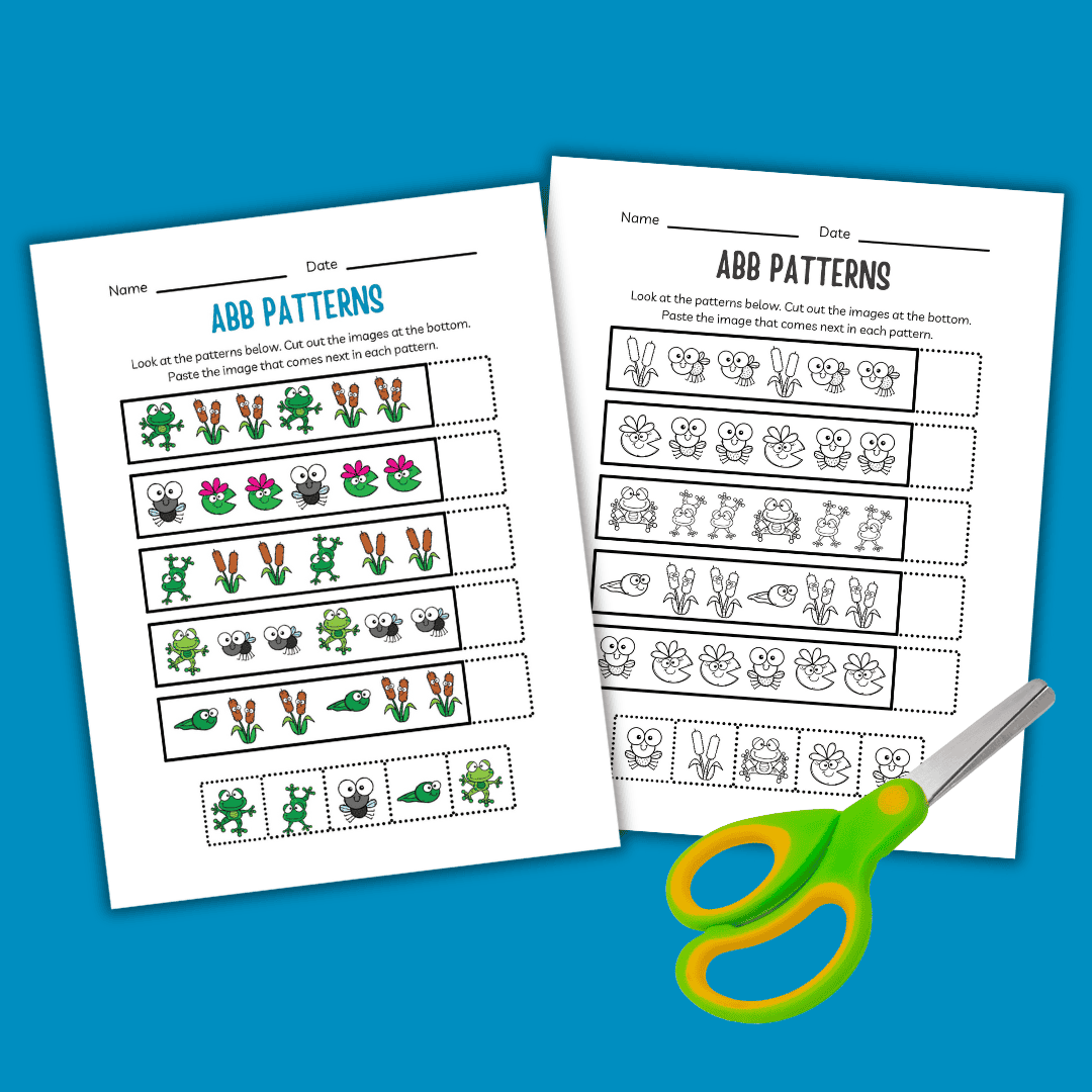 Frog Pattern Worksheets Frog ABB Pattern Worksheets | Fun Learning for Kids