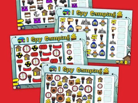 Image for Camping I Spy Printables