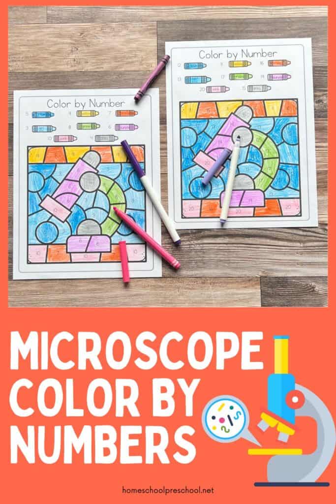 Microscope Color Matching Microscope Color by Number: Fun Learning for Preschoolers