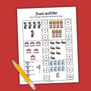 Free Counting Bugs Worksheets for Preschool Math Fun!