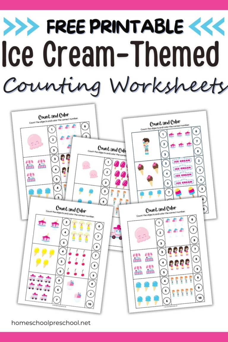 Ice Cream Counting Worksheets: Fun Math for Preschoolers!