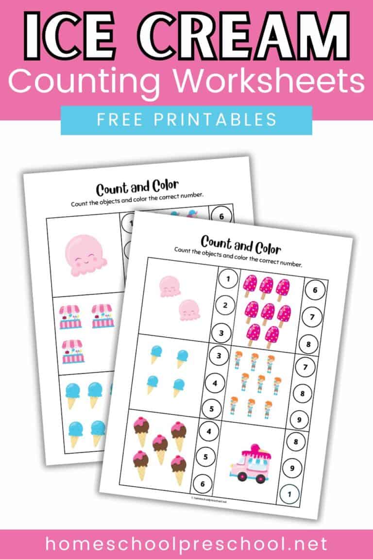Ice Cream Counting Worksheets: Fun Math for Preschoolers!