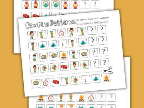 Image for Camping Pattern Worksheets