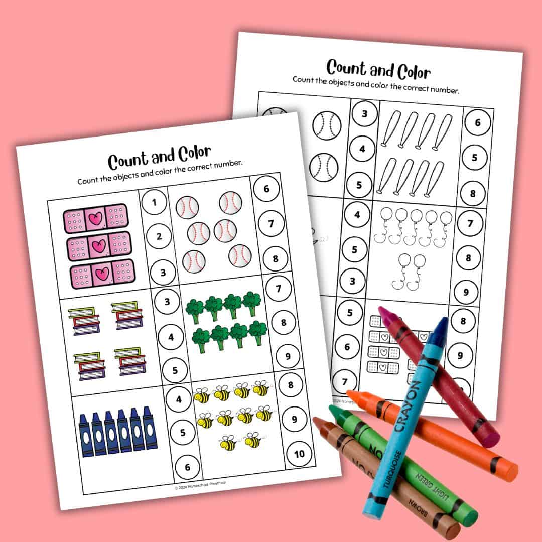 Counting Letter Example Letter B Counting Worksheets for Preschoolers