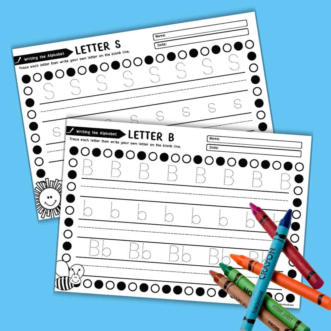 Free Writing Letters of the Alphabet Preschool Worksheets