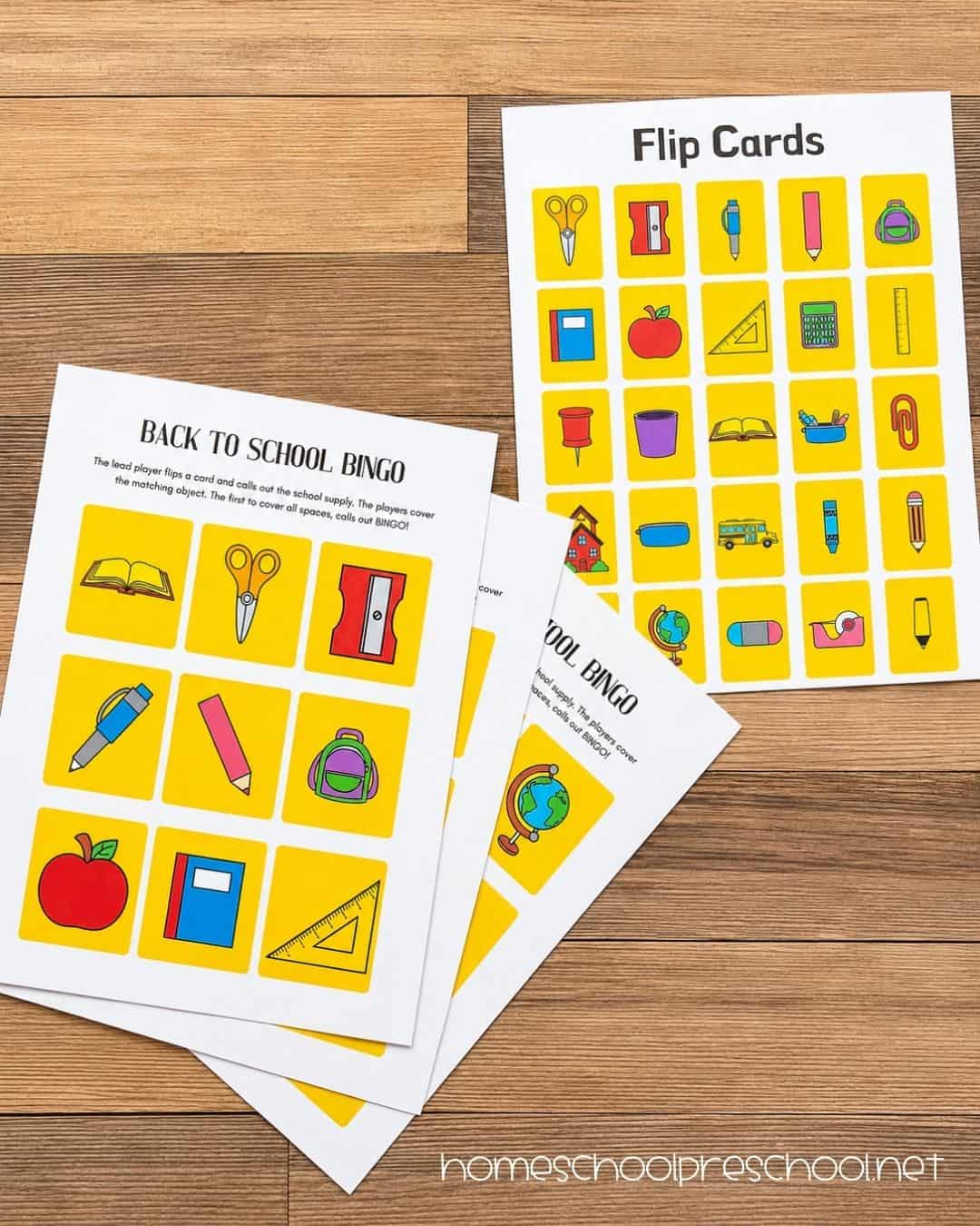 Free Back to School Bingo for Preschoolers