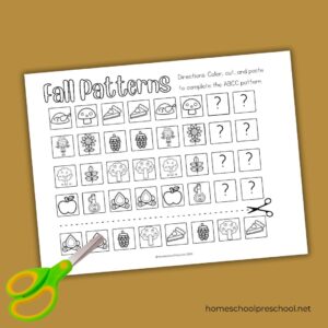 Fall Pattern Worksheets: Engaging Math Activities for Preschoolers