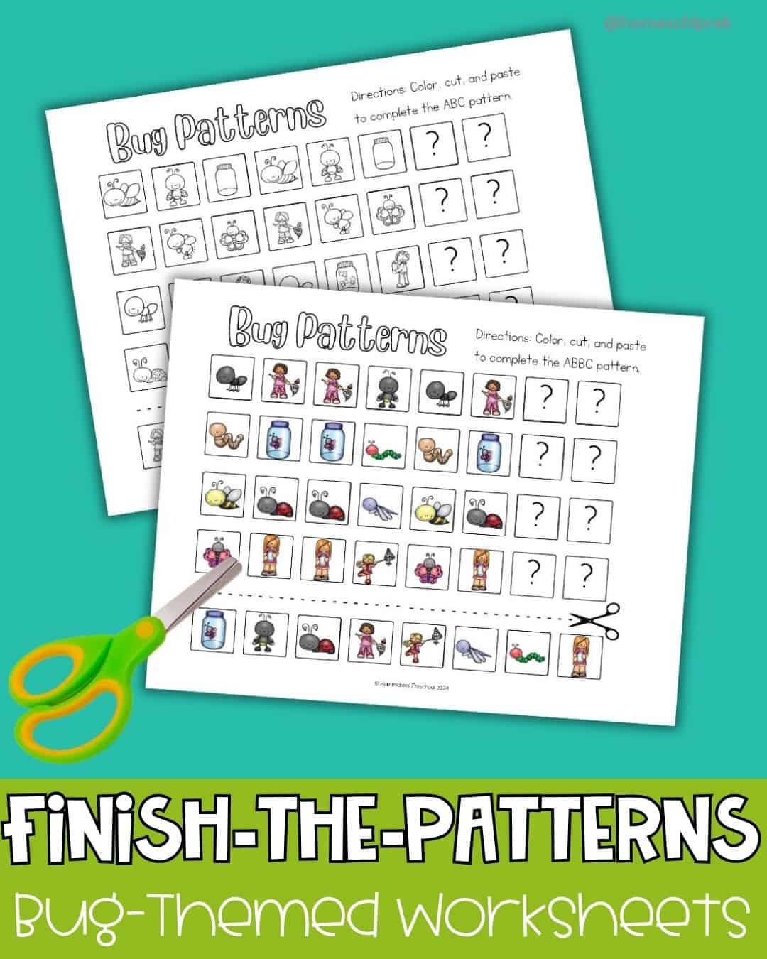Bug Preschool Pattern Worksheets: Fun and Engaging Learning