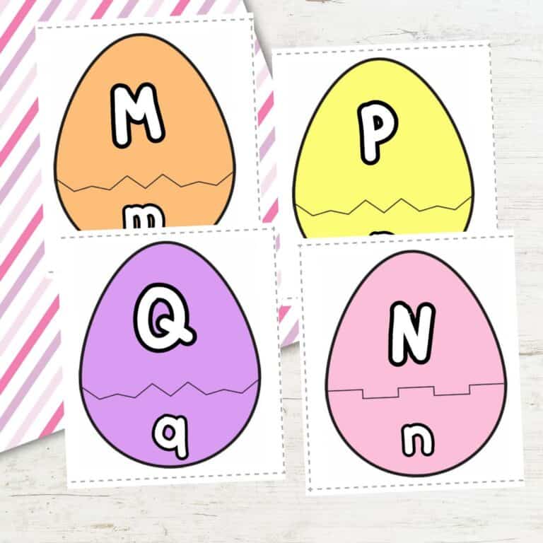 Easter Egg Letter-Matching Printable for Early Learners