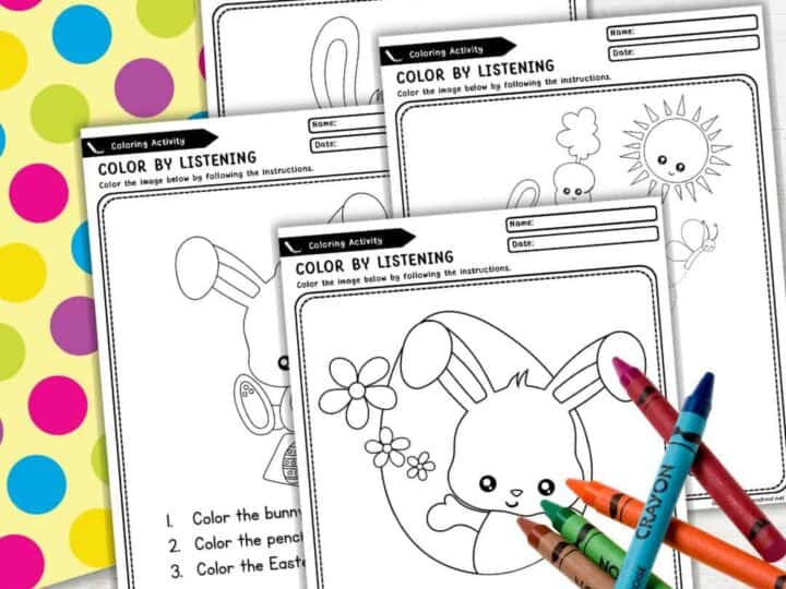 Image for Easter Following Directions Worksheet