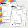 Coloring Copying Blocks Worksheet.pdf Color Cut and Paste Worksheets for Preschool & Kindergarten