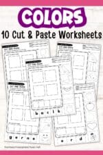 Coloring Copying Blocks Worksheet.pdf Color Cut and Paste Worksheets for Preschool & Kindergarten