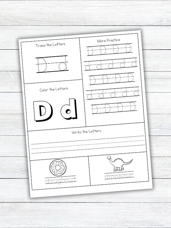 Letter D Tracing Printable
