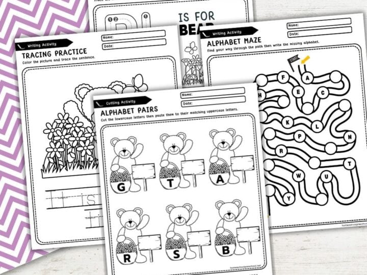 Image for Spring Bear Alphabet Worksheets