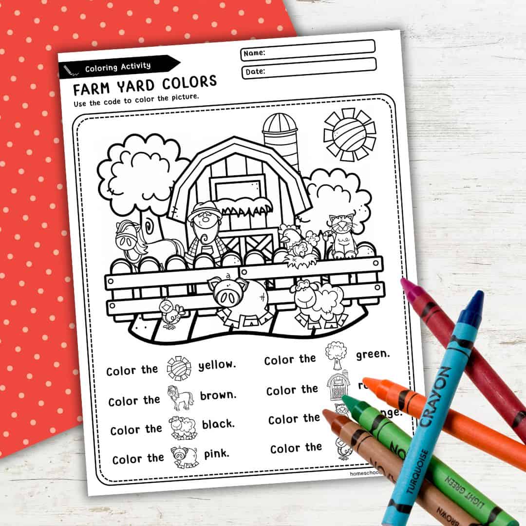 Fun &amp; Free Farm Preschool Printables for Little Learners