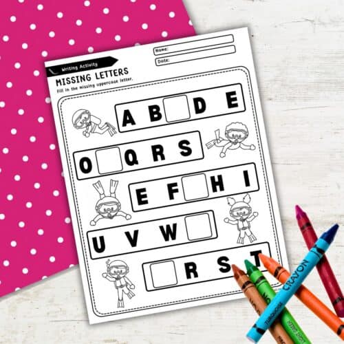 Scuba Kids Alphabet Worksheets – Free Printables for Fun
