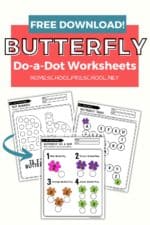 Butterfly Do-a-Dot Printable – Fun Preschool Activity