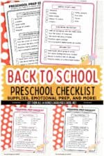 Back to School Preschool Checklist for Parents