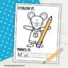 Free If You Take a Mouse to School Coloring Pages