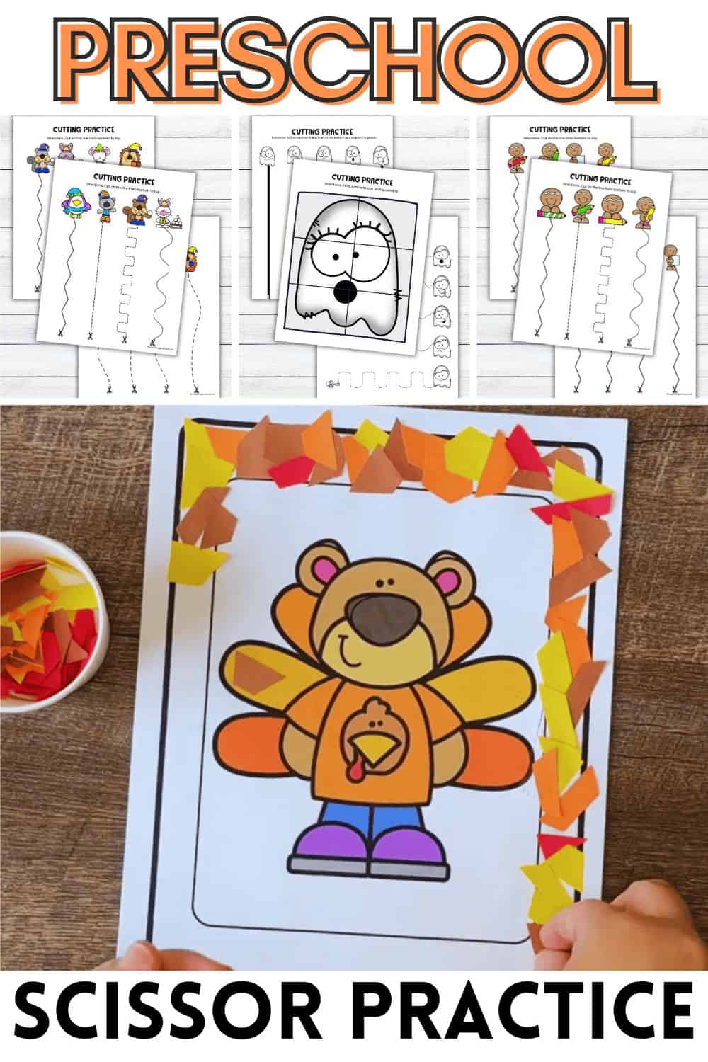 Preschool Cutting Pages for Scissor Skills Practice