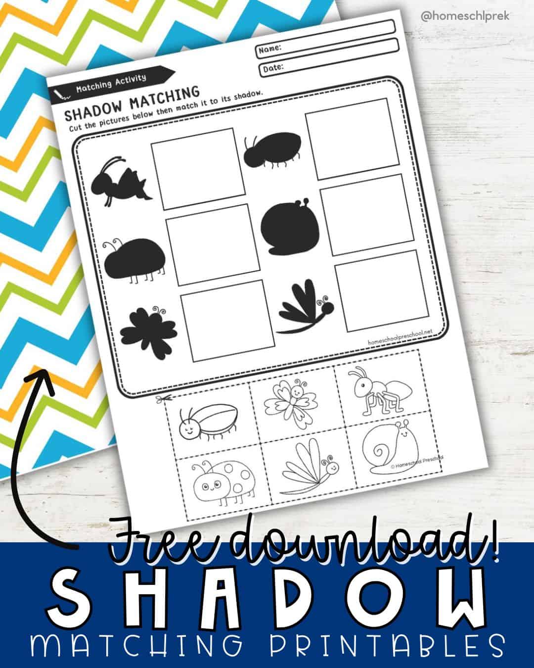 Shadow Matching Printables for Preschool