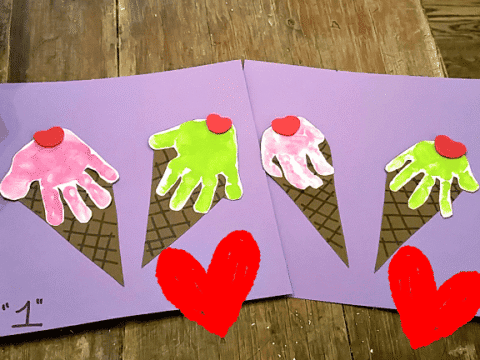 Image for Handprint Ice Cream Cone Craft