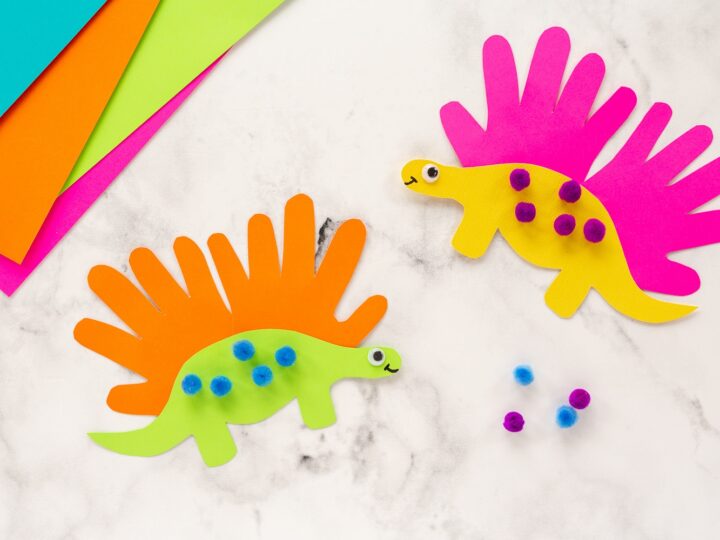 Image for Dinosaur Handprint Craft with Paper