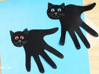 Image for Handprint Black Cat Craft for Preschoolers