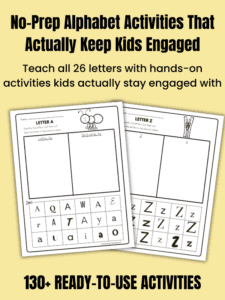 Alphabet Cut and Paste Worksheets A–Z | PreK & Kindergarten