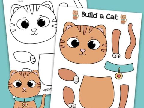 Image for Build-a-Cat Printable Craft for Preschoolers